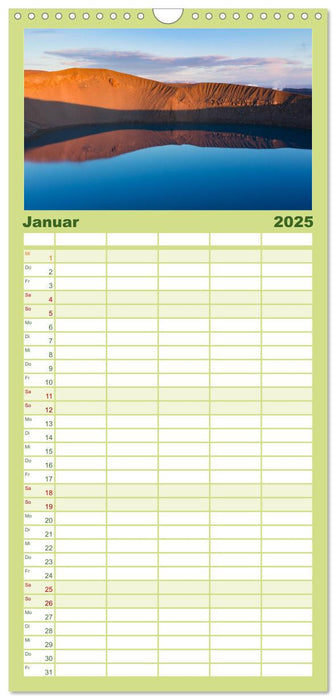 Formen und Farben der Erde (CALVENDO Familienplaner 2025)