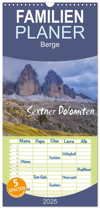 Sextner Dolomiten (CALVENDO Familienplaner 2025)