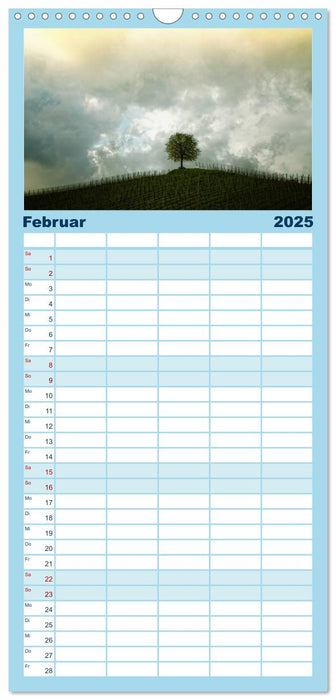 Wetterstimmungen. Dynamische Naturlandschaften (CALVENDO Familienplaner 2025)