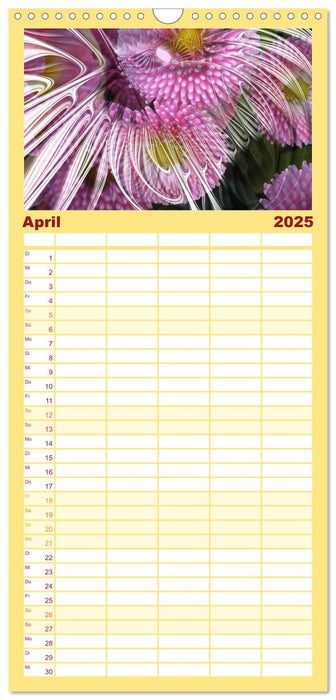 Blüten im Fraktal (CALVENDO Familienplaner 2025)