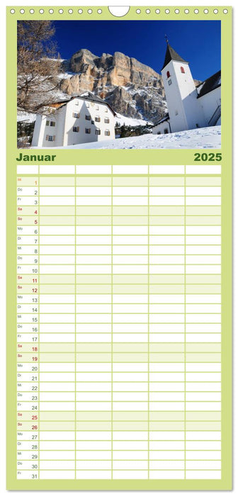 Romantische Kirchen und Kapellen (CALVENDO Familienplaner 2025)