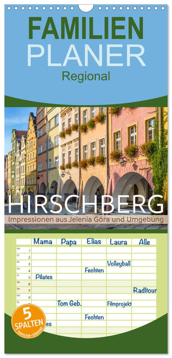 HIRSCHBERG Impressionen aus Jelenia Góra und Umgebung (CALVENDO Familienplaner 2025)