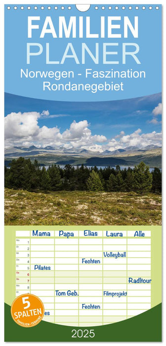 Norwegen - Faszination Rondanegebiet (CALVENDO Familienplaner 2025)