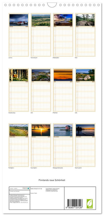 Finnlands raue Schönheit (CALVENDO Familienplaner 2025)
