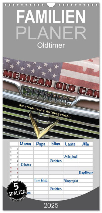 American Old Cars - Amerikanische Autolegenden (CALVENDO Familienplaner 2025)