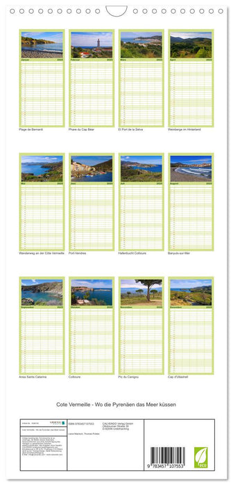 Cote Vermeille - Wo die Pyrenäen das Meer küssen (CALVENDO Familienplaner 2025)