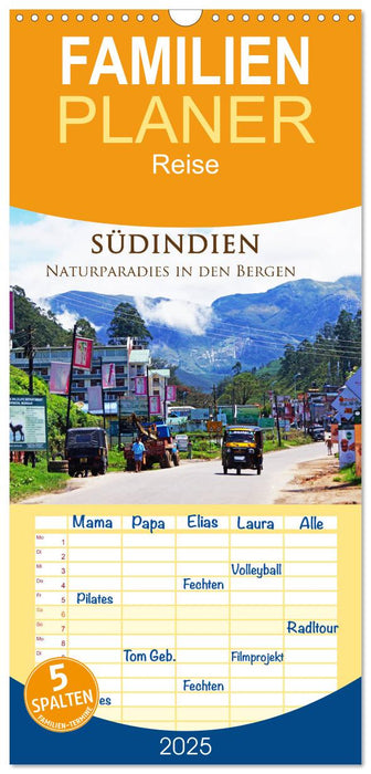Südindien - Naturparadies in den Bergen (CALVENDO Familienplaner 2025)