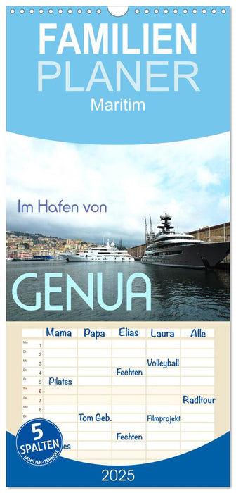 Im Hafen von Genua (CALVENDO Familienplaner 2025)