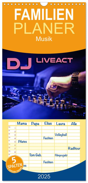 DJ Liveact Musik (CALVENDO Familienplaner 2025)