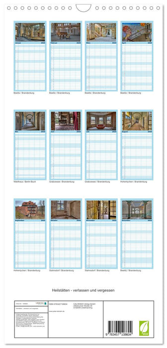 Heilstätten - verlassen und vergessen (CALVENDO Familienplaner 2025)