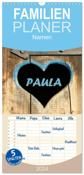 PAULA-Namenskalender (CALVENDO Familienplaner 2025)