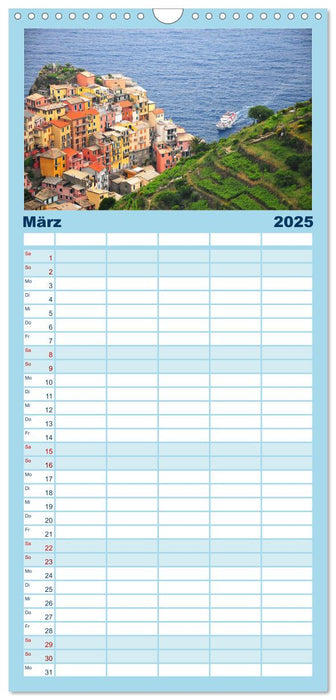 Cinque Terre - die bunten Dörfer Liguriens (CALVENDO Familienplaner 2025)