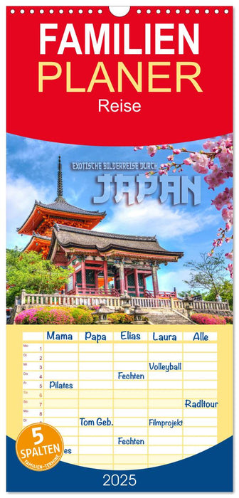 Exotische Bilderreise durch Japan (CALVENDO Familienplaner 2025)