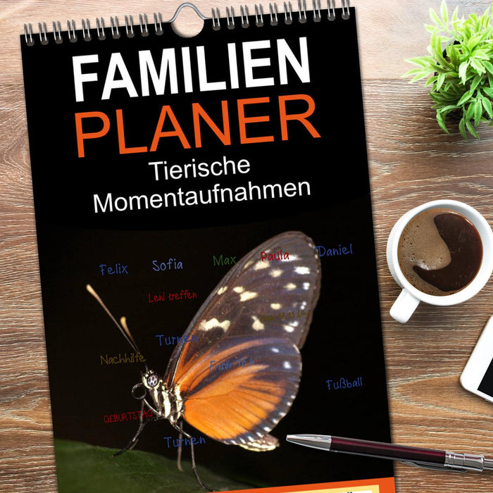 Tierische Momentaufnahmen (CALVENDO Familienplaner 2025)