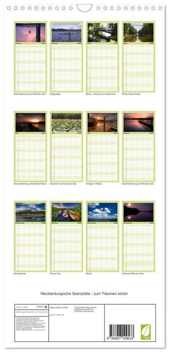 Mecklenburgische Seenplatte - zum Träumen schön (CALVENDO Familienplaner 2025)