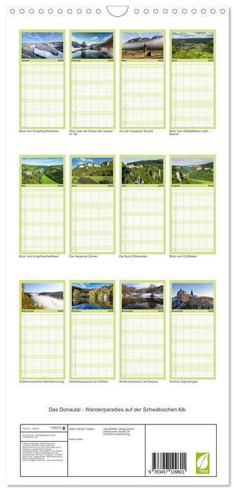 Das Donautal - Wanderparadies auf der Schwäbischen Alb (CALVENDO Familienplaner 2025)