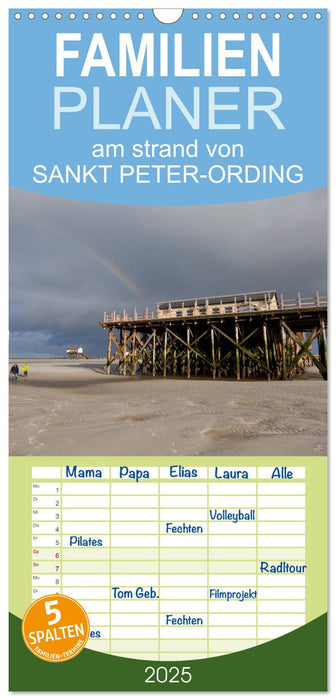 am strand von SANKT PETER-ORDING (CALVENDO Familienplaner 2025)