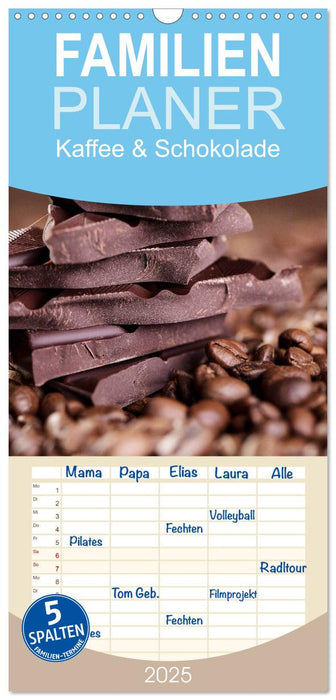 Kaffee & Schokolade (CALVENDO Familienplaner 2025)