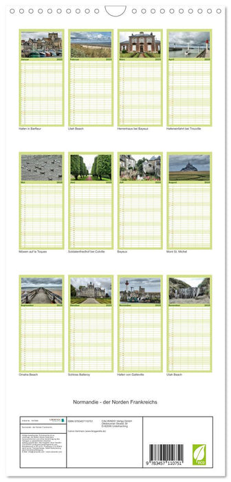 Normandie - der Norden Frankreichs (CALVENDO Familienplaner 2025)