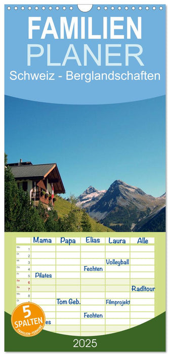 Schweiz - Berglandschaften (CALVENDO Familienplaner 2025)