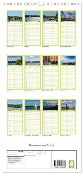 Stockholm und seine Schären (CALVENDO Familienplaner 2025)