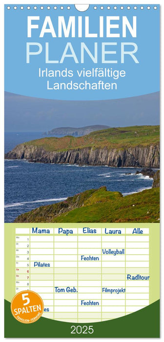 Irlands vielfältige Landschaften (CALVENDO Familienplaner 2025)