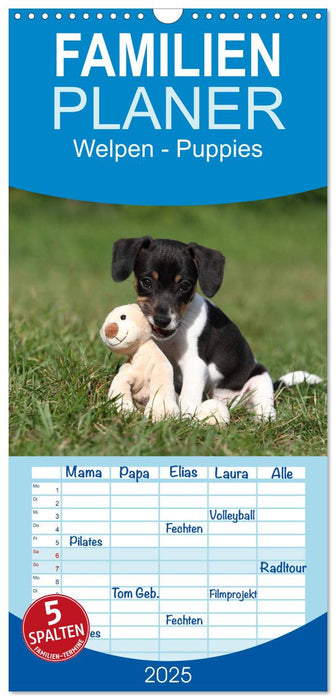 Welpen - Puppies (CALVENDO Familienplaner 2025)