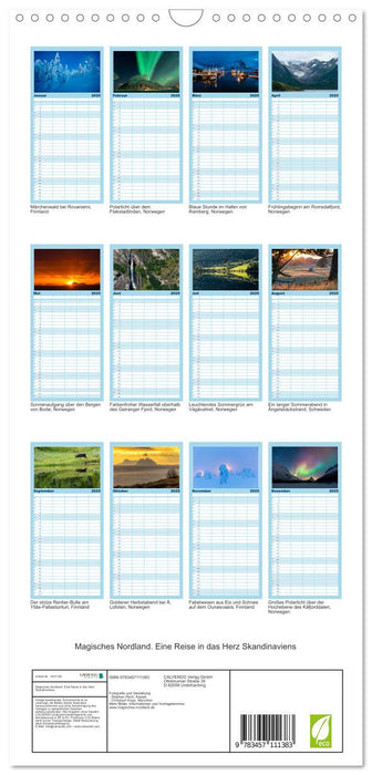 Magisches Nordland. Eine Reise in das Herz Skandinaviens (CALVENDO Familienplaner 2025)