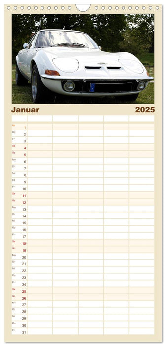 Opel GT Der Kalender (CALVENDO Familienplaner 2025)