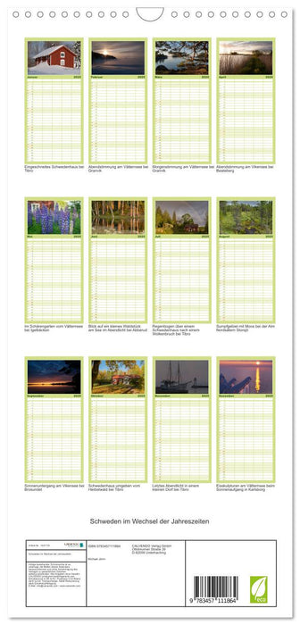 Schweden im Wechsel der Jahreszeiten (CALVENDO Familienplaner 2025)