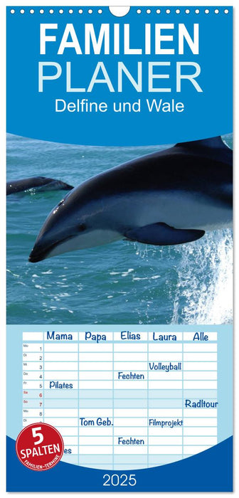 Delfine und Wale (CALVENDO Familienplaner 2025)