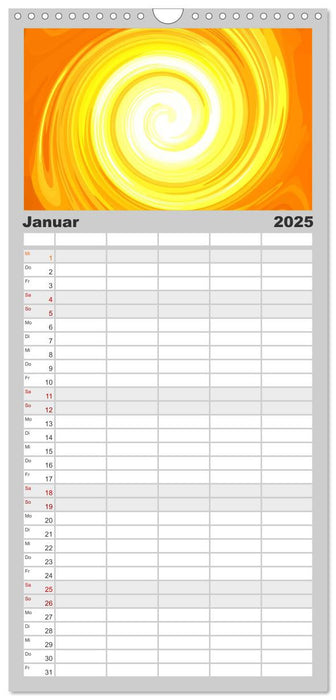 Energie-Spiralen (CALVENDO Familienplaner 2025)