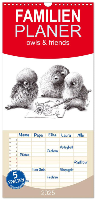 owls & friends 2025 (CALVENDO Familienplaner 2025)