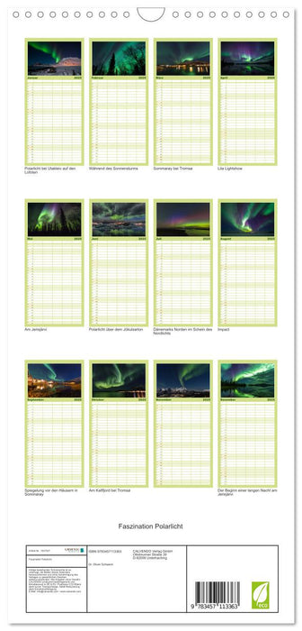 Faszination Polarlicht (CALVENDO Familienplaner 2025)