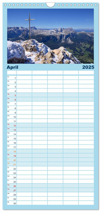 Traumhafte Bergwelt Kalender (CALVENDO Familienplaner 2025)