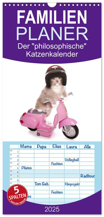 Der "philosophische" Katzenkalender 2025 (CALVENDO Familienplaner 2025)