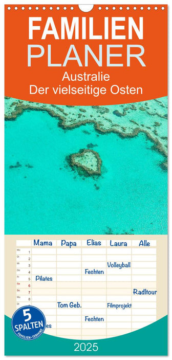 Australien - Der vielseitige Osten (CALVENDO Familienplaner 2025)