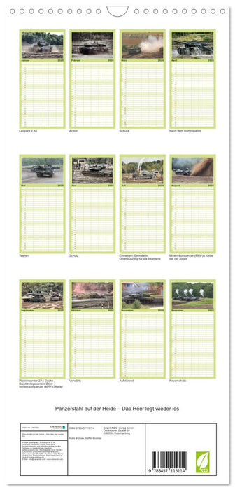 Panzerstahl auf der Heide – Das Heer legt wieder los (CALVENDO Familienplaner 2025)
