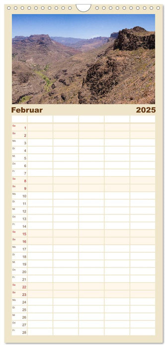Gran Canaria - Extrabreite Landschaften (CALVENDO Familienplaner 2025)