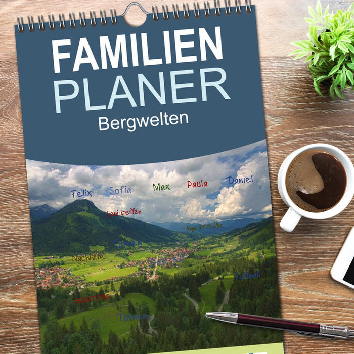 Bergwelten (CALVENDO Familienplaner 2025)