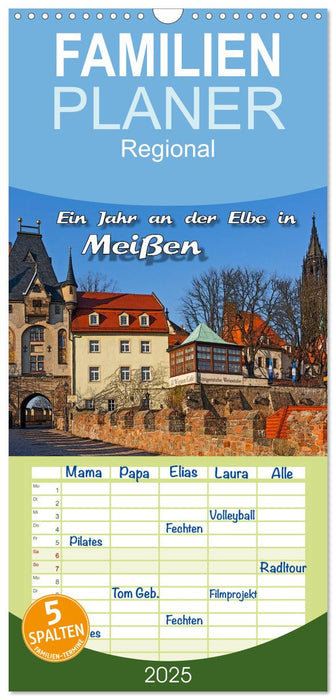 Das Jahr an der Elbe in Meißen (CALVENDO Familienplaner 2025)