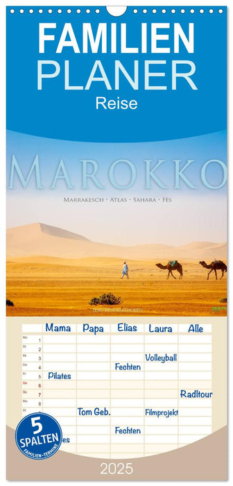 Marokko: Marrakesch, Atlas, Sahara, Fès (CALVENDO Familienplaner 2025)