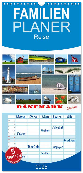 Dänemark - Ostseeküste (CALVENDO Familienplaner 2025)