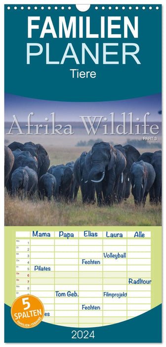 Emotionale Momente: Afrika Wildlife. Part 3. (CALVENDO Familienplaner 2025)