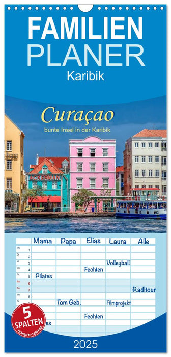 Curaçao - bunte Insel in der Karibik (CALVENDO Familienplaner 2025)