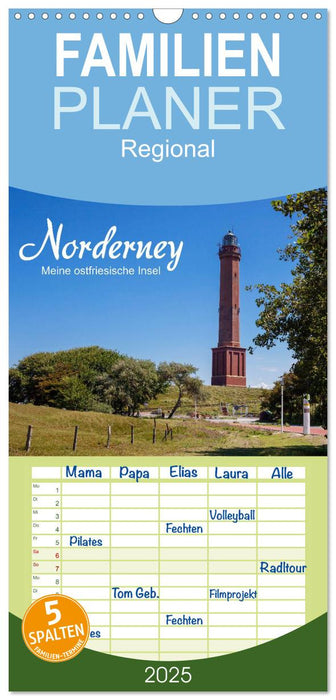 Norderney. Meine ostfriesische Insel (CALVENDO Familienplaner 2025)
