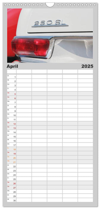 Der SL - Ästhetik pur von Mercedes Benz (CALVENDO Familienplaner 2025)