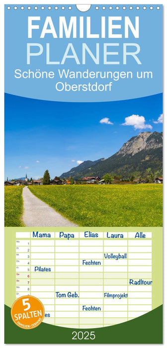 Schöne Wanderungen um Oberstdorf (CALVENDO Familienplaner 2025)