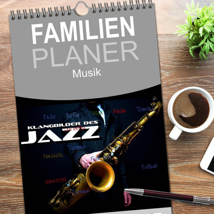 Klangbilder des Jazz (CALVENDO Familienplaner 2025)