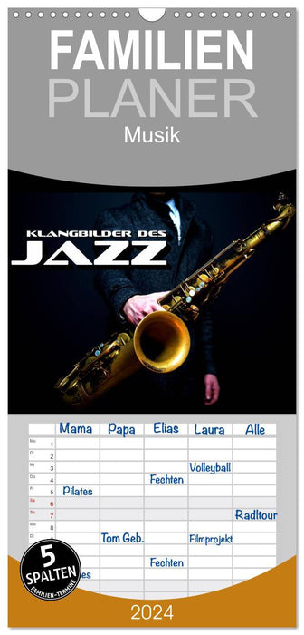 Klangbilder des Jazz (CALVENDO Familienplaner 2025)